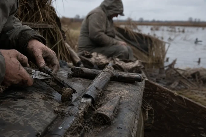 Editorial image for The Aftermath in A Goose Hit My Buddy Square in the Chest and His Shotgun Ended Up Two Feet Deep in Mud
