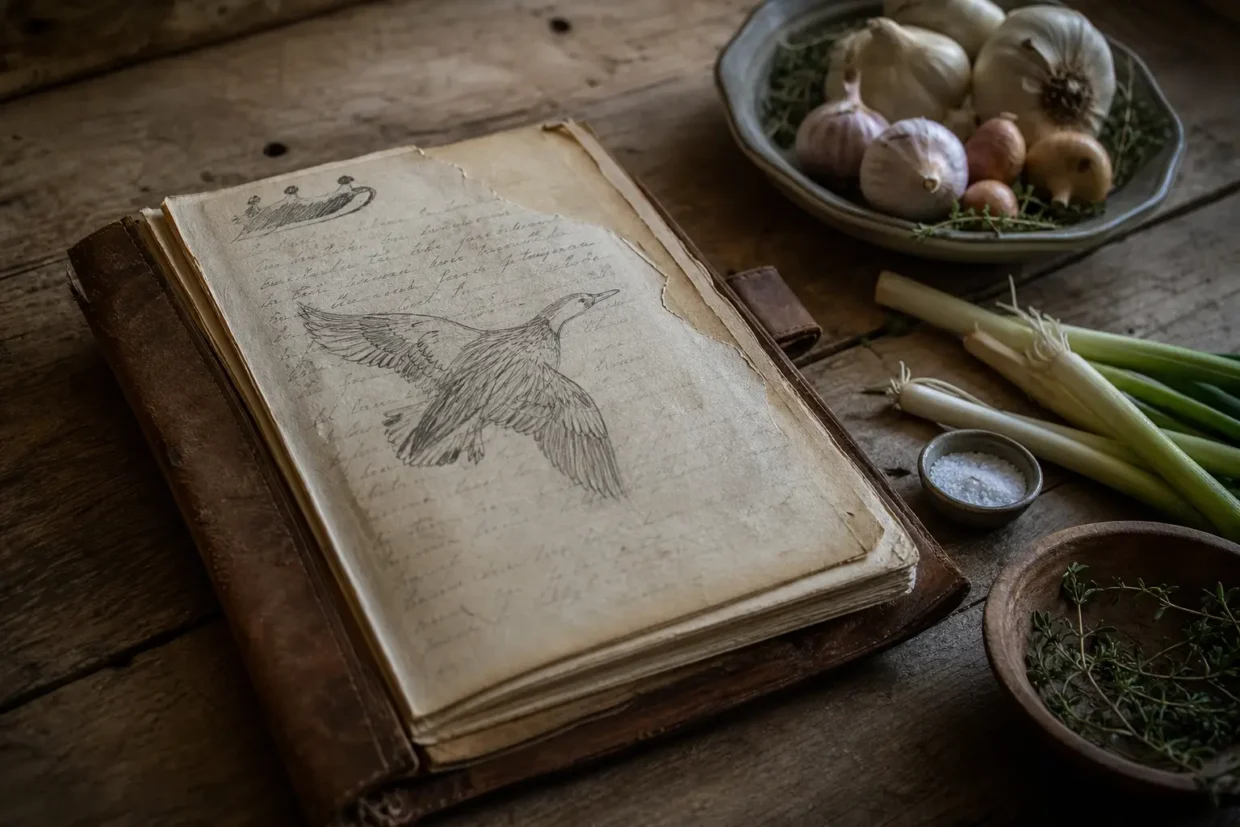 Great-Grandfather’s Leather Folder, Recipe No. 15: Wild Duck