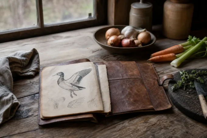 Editorial image for Recipe No. 15: Wild Duck (Or, How Not to Ruin a Good Bird) in Great-Grandfather’s Leather Folder, Recipe No. 15: Wild Duck