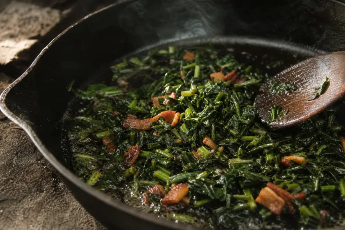 Editorial image for What It Actually Tastes Like in Great-Grandfather’s Leather Folder, Recipe No. 17: Poke Sallet