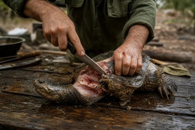 Editorial image for Recipe No. 4: Snapping Turtle Soup in Great-Grandfather’s Leather Folder, Recipe No. 4: Snapping Turtle Soup