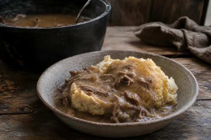 Great-Grandfather’s Leather Folder, Recipe No. 8: Woodchuck Gravy over Biscuit