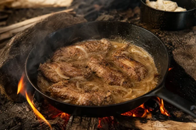 Editorial image for Recipe No. 9: Rabbit in the Pan Gravy in Great-Grandfather’s Leather Folder, Recipe No. 9: Rabbit in the Pan Gravy