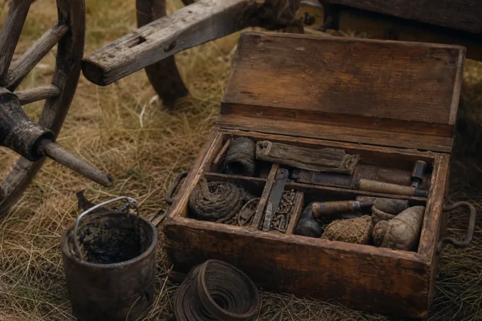 Editorial image for What You Carry, and What You Do Not in The Axle Is Singing, the Nearest Blacksmith Is Two Hundred Miles Behind You. Now Fix It With a Green Pole and Wet Rawhide.