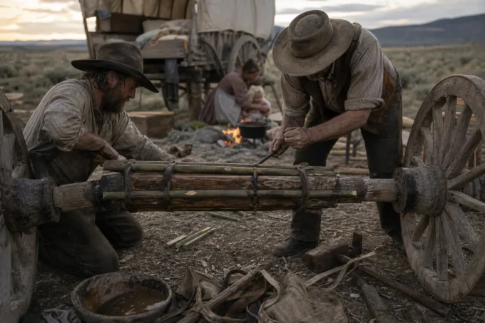 Editorial image for The Work, Inch by Inch in The Axle Is Singing, the Nearest Blacksmith Is Two Hundred Miles Behind You. Now Fix It With a Green Pole and Wet Rawhide.
