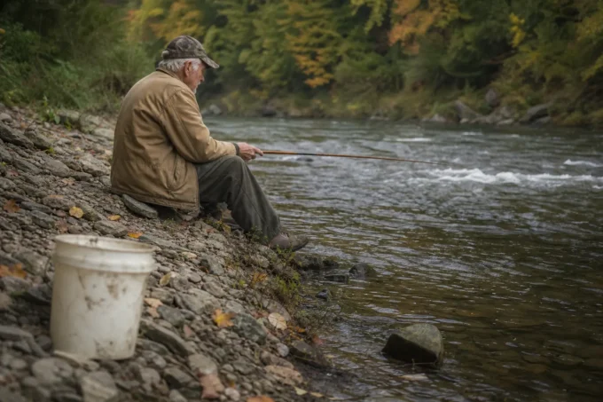 Editorial image for The Old Man and the Cane Pole in The Bare Hook and a Wad of Bread That Outfished Everything in My Box